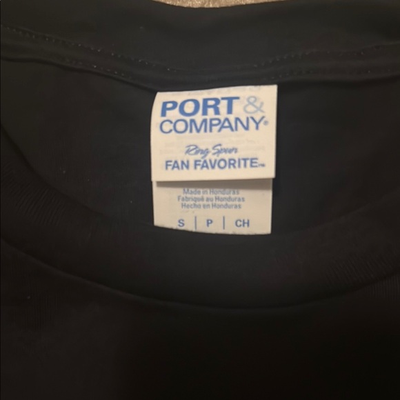 Short Sleeve Tees in Blue with Logo Print - Picture 2 of 4